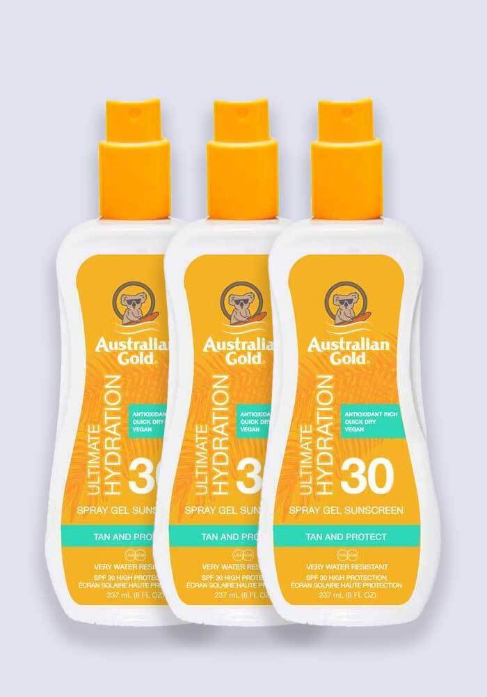 Australian Gold Clear Spray Gel SPF 30 237ml - 3 Pack Saver