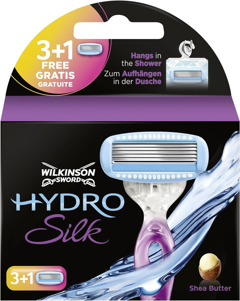 Wilkinson Sword Hydro Silk Blades Women's Razor Blades 3+1 Free