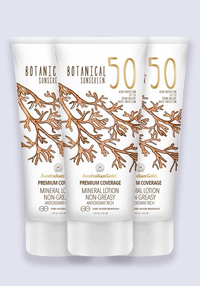 Australian Gold Botanical Mineral Lotion SPF 50 147ml - 3 Pack Saver