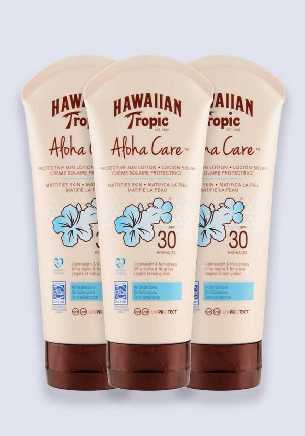 Hawaiian Tropic Aloha Care Protective Sun Lotion SPF 30 180ml - 3 Pack Saver