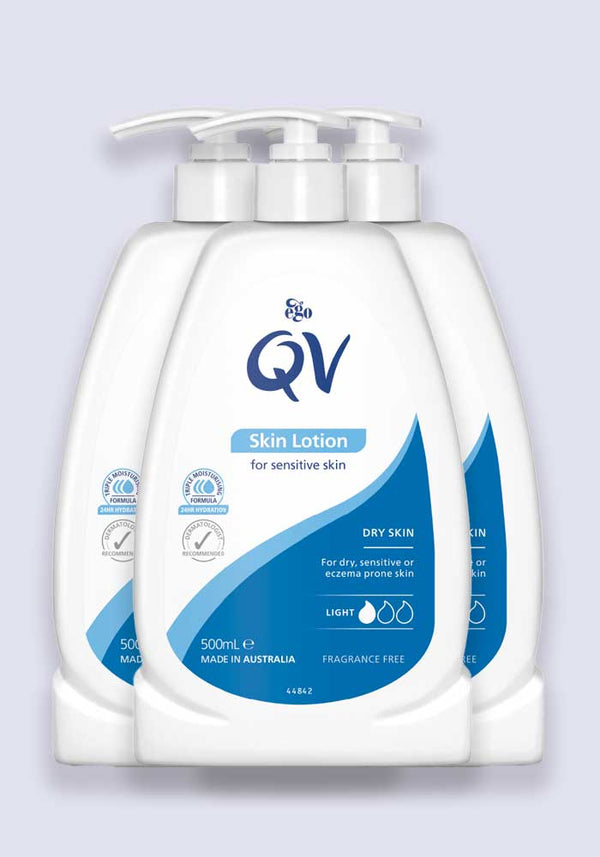 QV Skin Lotion Light Body Moisturiser 500ml - 3 Pack Saver