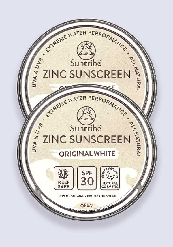 Suntribe Face & Sport Mineral Sunscreen Original White SPF 50 15g - 2 Pack Saver