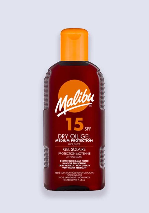 Malibu Dry Oil Gel Very Water Resistant Medium Protection SPF 15 200ml