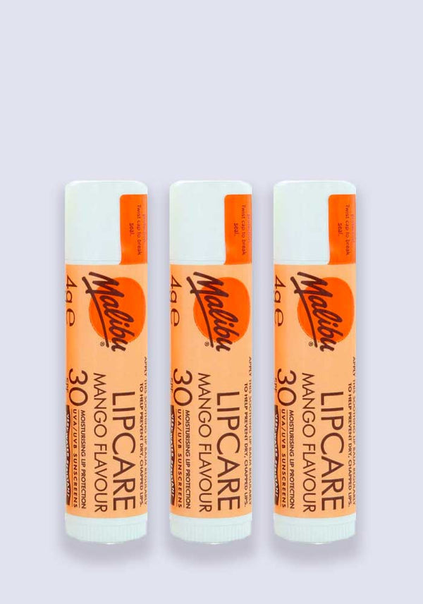 Malibu Sun Stick Lip Balm SPF 30 Mango Flavour - 3 Pack